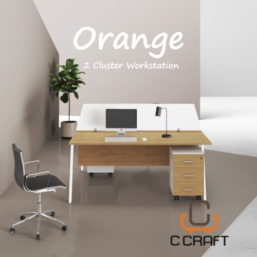 Orange 2-cluster workstation