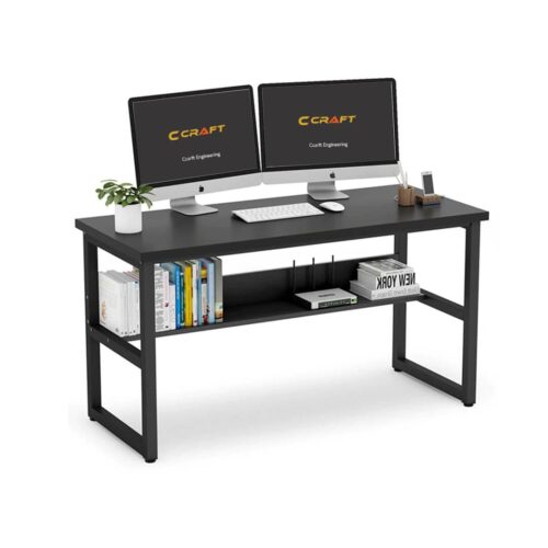 Computer-Desk-with-Bookshelf0-.jpg Executive Desk with Self | V0420