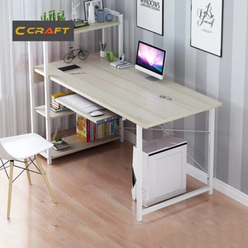 Modern Study Table with Double Shelve | cc-st-030