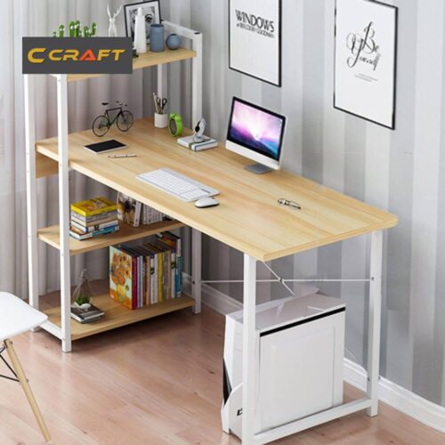 Modern Study Table with Double Shelve | cc-st-030