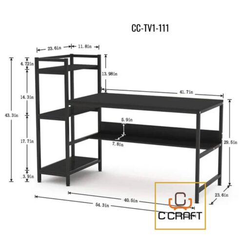 Home Workstation Desk with Shelves | CC-TV1-111