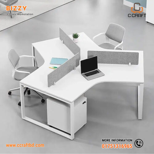 Bizzy 3-Seat Workstation (1)