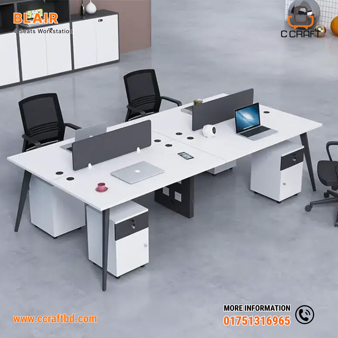 Blair 4-seat workstation WSV6-063