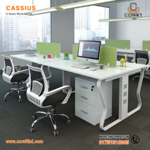 Cassius 4-Seat Workstation