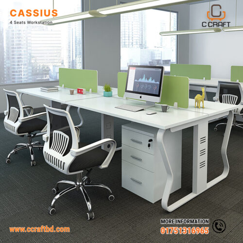 Cassius 4-Seat Workstation