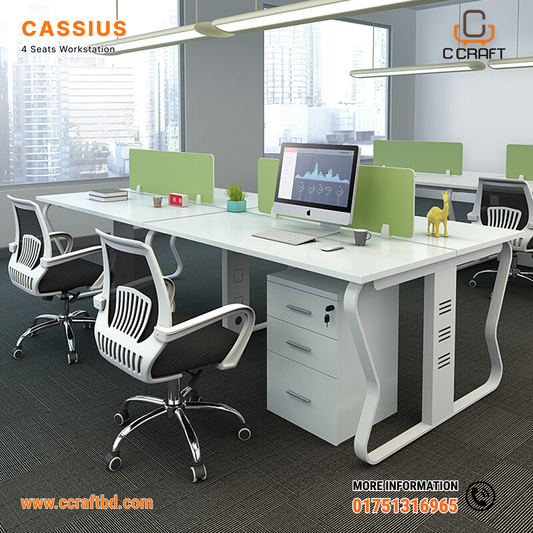 Cassius 4-Seat Workstation