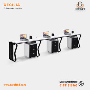 Cecilia 3-Seat Workstation