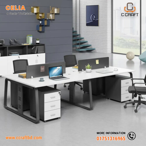 Celia 4-Seat Workstation