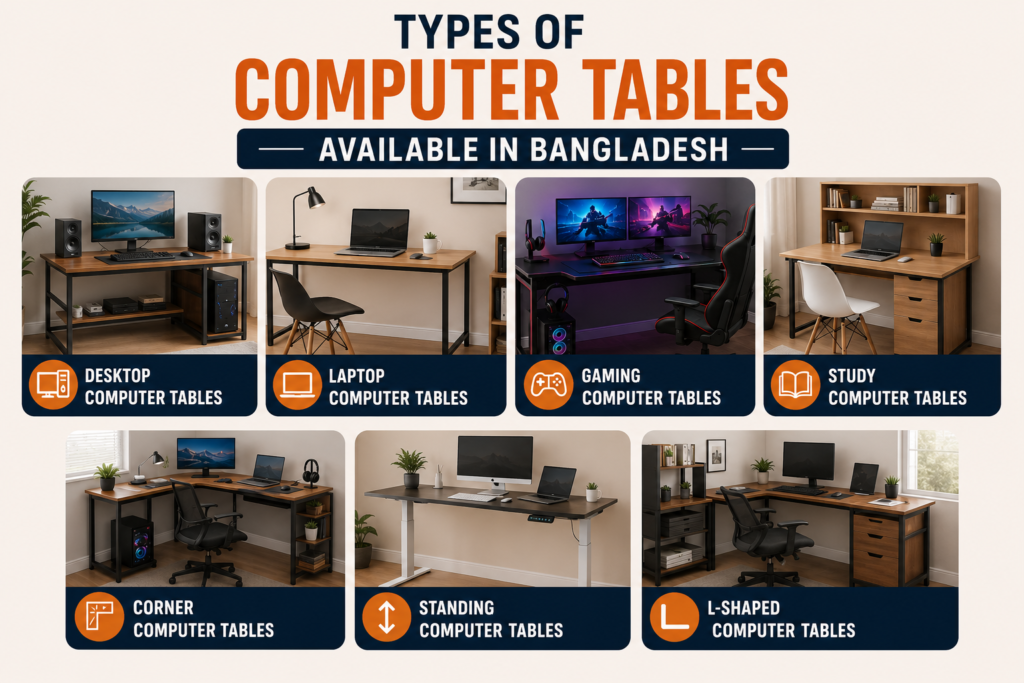 Computer Table Buying Guide Bangladesh 2 Types of Computer Tables Available in Bangladesh